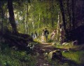 un paseo por el bosque 1869 paisaje clásico Ivan Ivanovich árboles